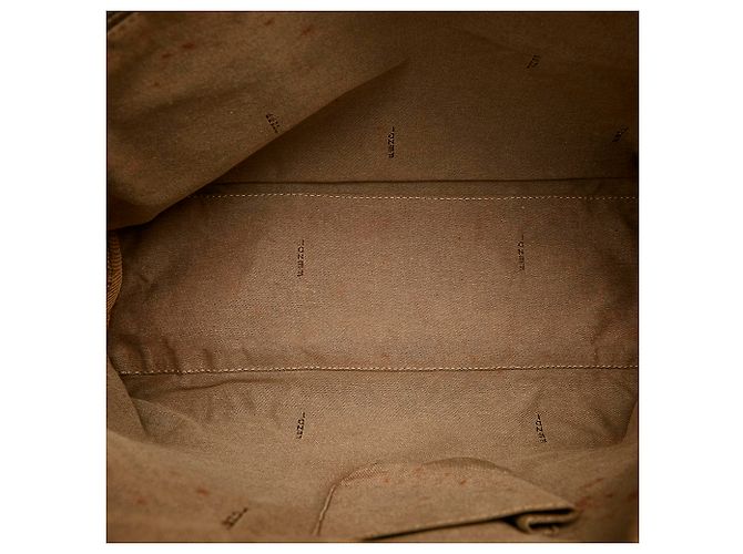 Fendi Brown - Zucchino-Segeltuch-Einkaufstasche Braun Pink - Ansicht 5