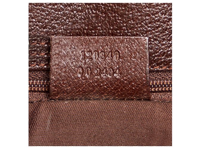 Gucci Brown GG Canvas Eclipse Tote Bag Castaño Beige Marrón oscuro - vista 7