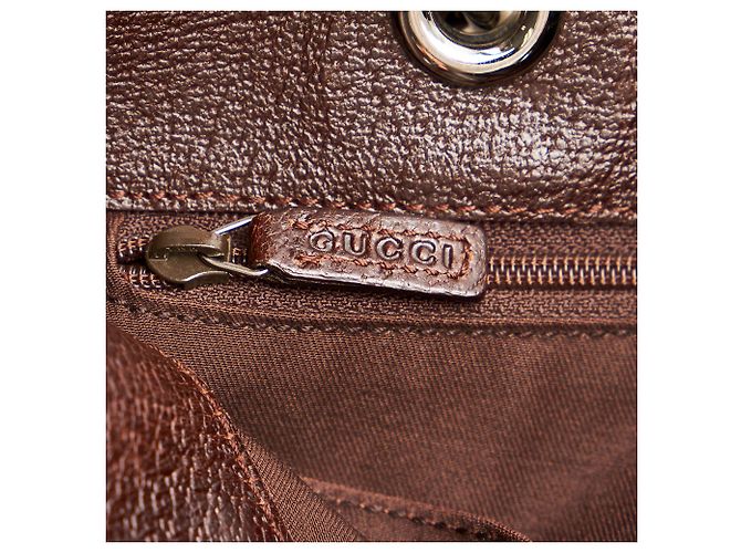 Gucci Brown GG Canvas Eclipse Tote Bag Castaño Beige Marrón oscuro - vista 8