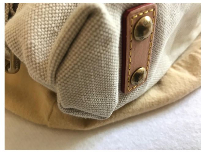 Borsa piccola Louis Vuitton in tela Beige Blu chiaro - vista 5