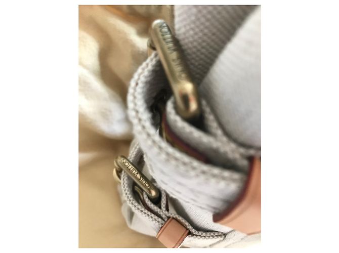 Borsa piccola Louis Vuitton in tela Beige Blu chiaro - vista 6