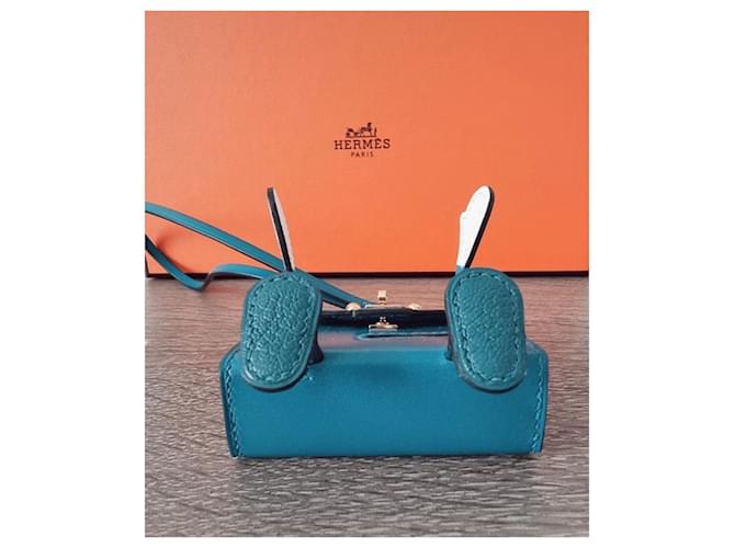 Hermès Ciondolo bambola Kelly Bianco Blu Silver hardware - vista 6