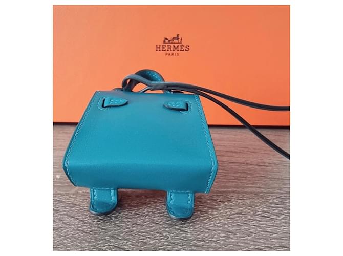 Hermès Ciondolo bambola Kelly Bianco Blu Silver hardware - vista 7