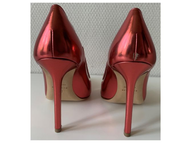 Décolleté Elie Saab in pelle corallo 35 - vista 6