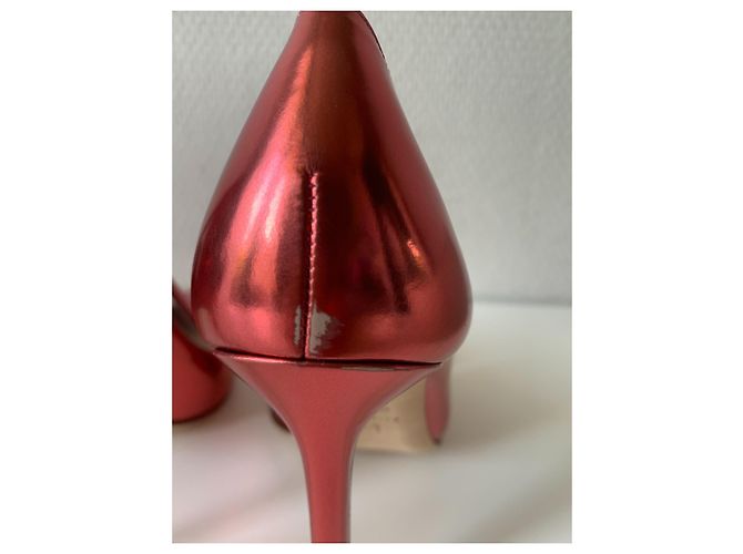 Décolleté Elie Saab in pelle corallo 35 - vista 7