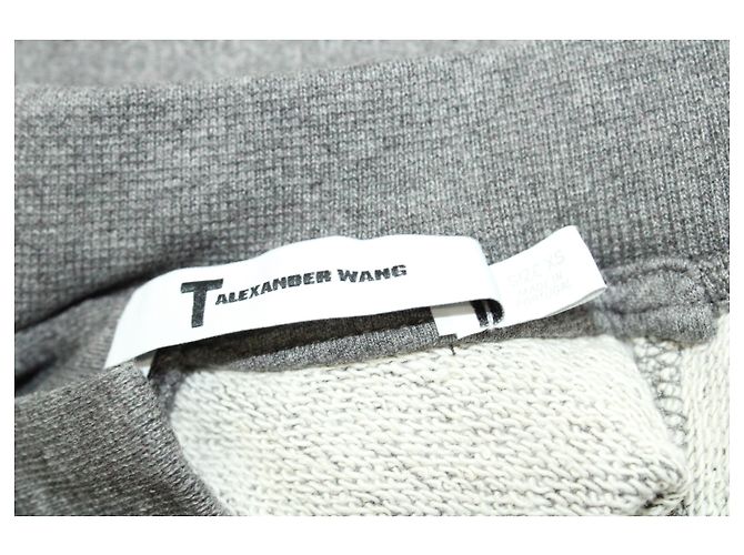 Suéter T by Alexander Wang Gravata Frontal em Algodão Cinza - vista 4