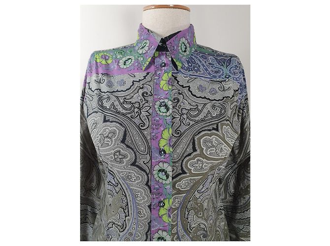 Camicia Etro in cotone multicolore IT 46 - vista 2