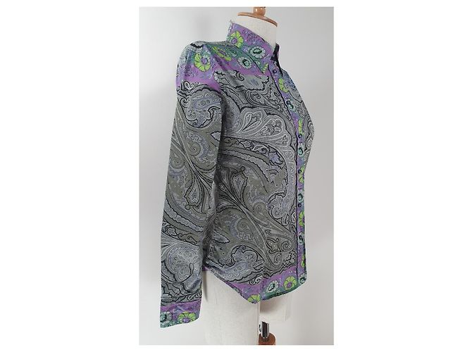 Camicia Etro in cotone multicolore IT 46 - vista 3