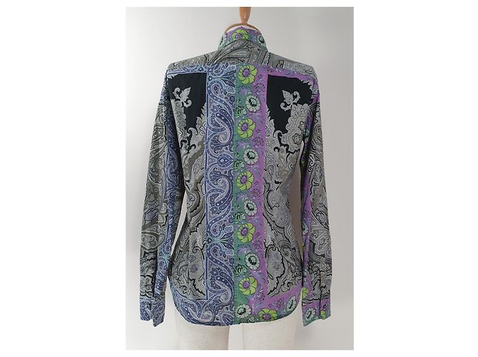 Camicia Etro in cotone multicolore IT 46 - vista 4