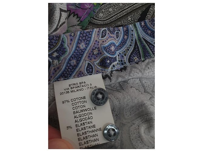 Camicia Etro in cotone multicolore IT 46 - vista 7