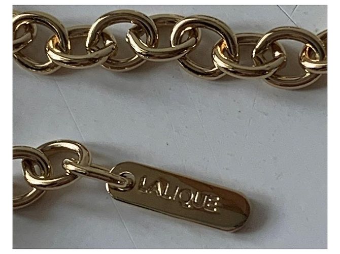 Collana Lalique in Silicone Verde Placcata Oro Argento - vista 4