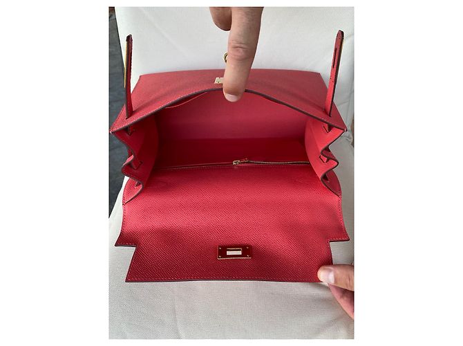 Hermès Kelly 28 Epsom Pelle Rosa Gold Hardware - vista 10