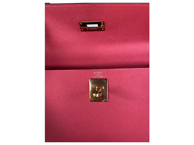 Hermès Kelly 28 Epsom Pelle Rosa Gold Hardware - vista 12