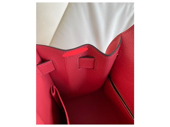 Hermès Kelly 28 Epsom Pelle Rosa Gold Hardware - vista 13