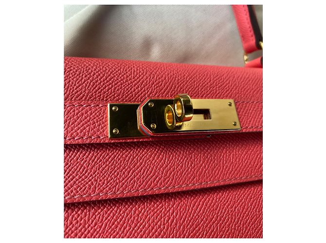 Hermès Kelly 28 Epsom Pelle Rosa Gold Hardware - vista 20