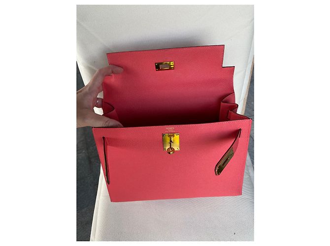 Hermès Kelly 28 Epsom Pelle Rosa Gold Hardware - vista 8