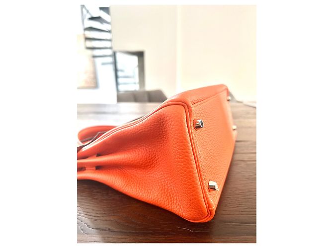Borsa Hermès Kelly 28 Arancione in Pelle - vista 5