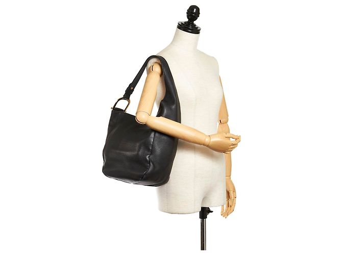 Borsa a tracolla in pelle nera di Gucci Greenwich - vista 9
