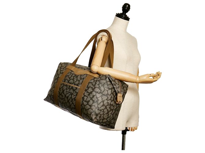 Yves Saint Laurent Bolsa de lona de PVC estampada gris YSL - vista 10