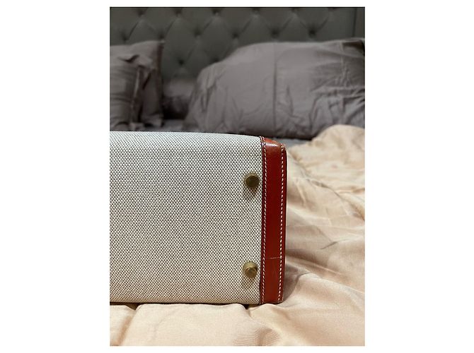 Hermès Kelly Bordeaux in pelle Box con finiture oro Marrone Castagno - view 10