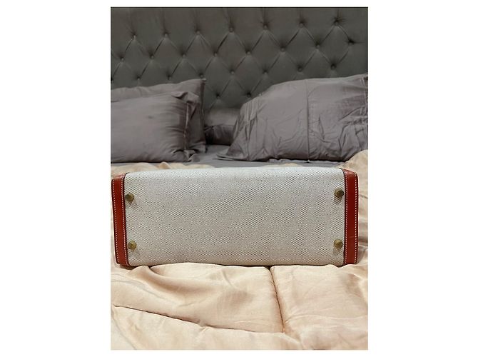 Hermès Kelly Bordeaux in pelle Box con finiture oro Marrone Castagno - view 14