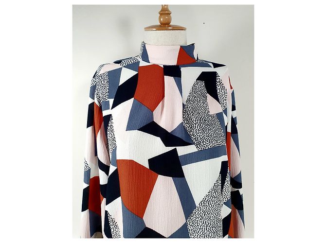 Autre Marque mbyM Bluse Top Buntfarben Polyester Größe L Mehrfarben - Ansicht 2