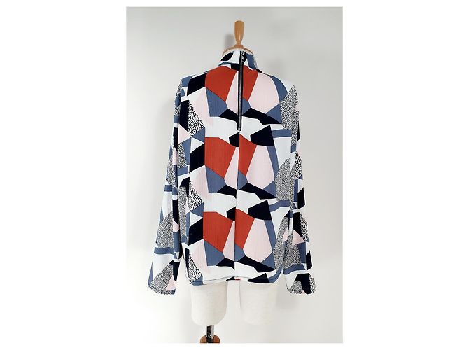 Autre Marque mbyM Bluse Top Buntfarben Polyester Größe L Mehrfarben - Ansicht 4