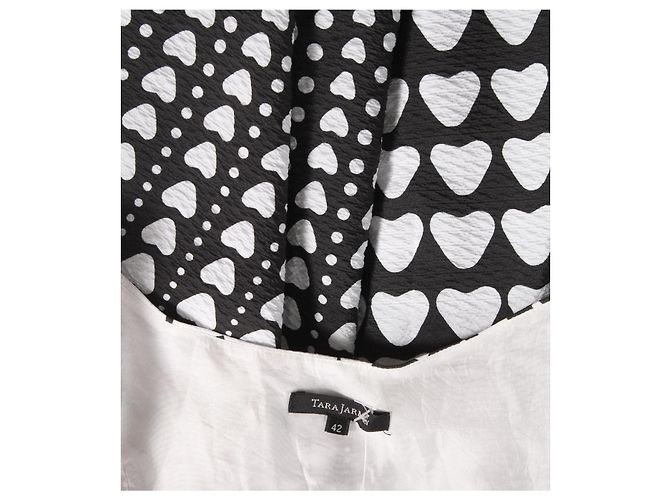 Tara Jarmon Kleid mit Herzprint schwarz weiß - Ansicht 3