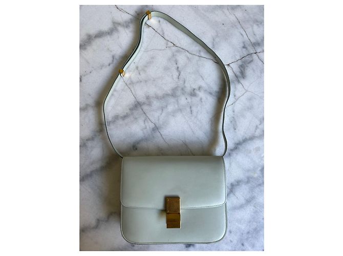 Céline Classic Box Tasche Hellgrünes Leder - Ansicht 2