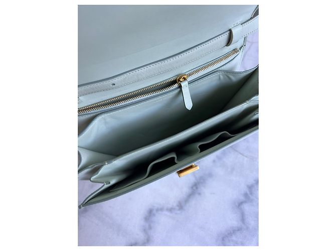 Céline Classic Box Tasche Hellgrünes Leder - Ansicht 9
