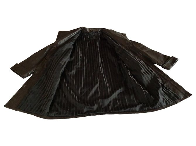 Abrigo de hombre de cuero acolchado Pierre Balmain - vista 2