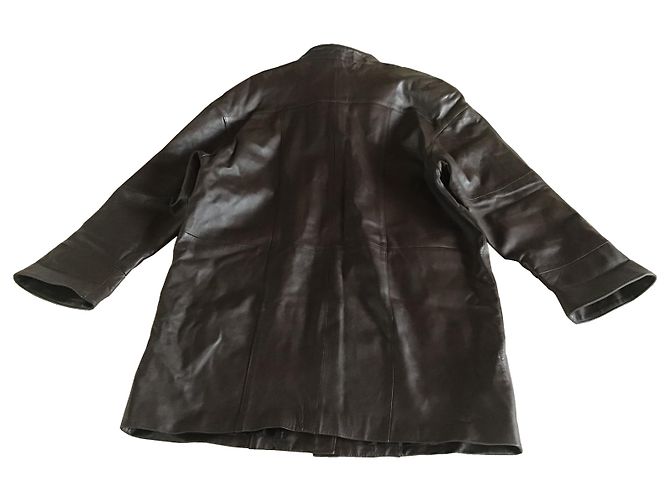 Abrigo de hombre de cuero acolchado Pierre Balmain - vista 4