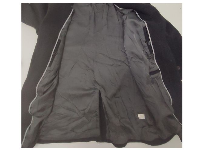 Theory Long Wool Blend Coat Dark Grey - view 6