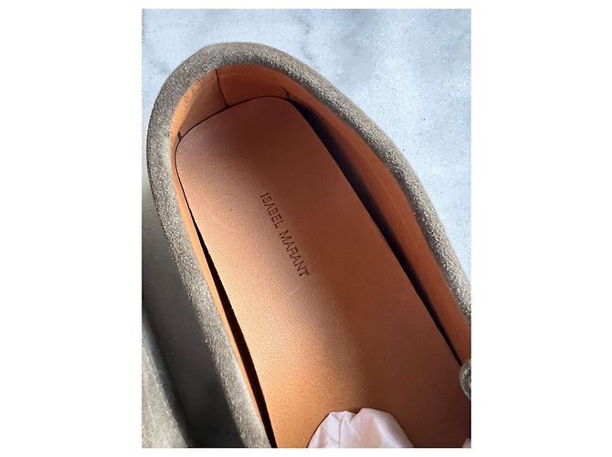 Mocassini Isabel Marant Foggia in suede talpa Taupe - vista 2