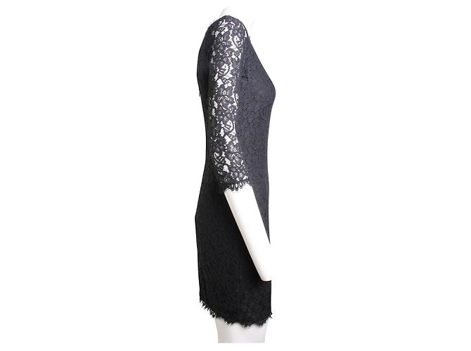 Diane Von Furstenberg DvF Zarita Spitzenkleid schwarz - Ansicht 2