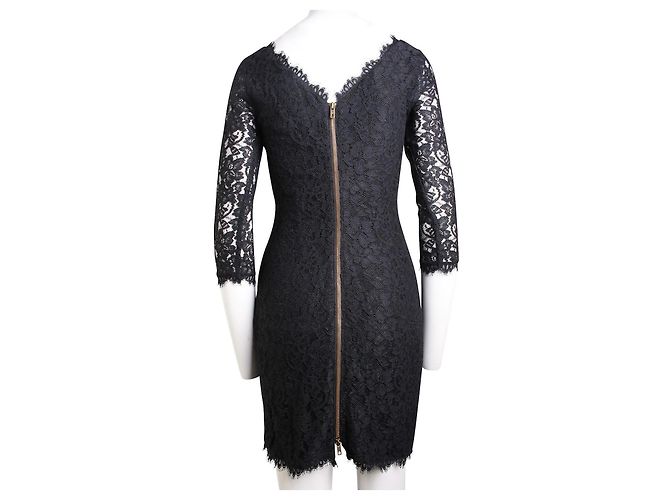 Diane Von Furstenberg DvF Zarita Spitzenkleid schwarz - Ansicht 3