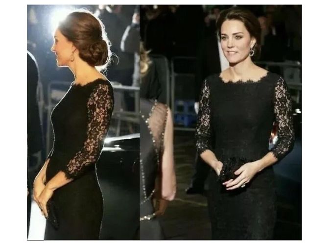 Diane Von Furstenberg DvF Zarita Spitzenkleid schwarz - Ansicht 4