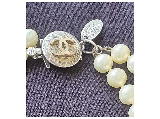Collier chanel vintage intramontabile Bianco sporco - vista 2