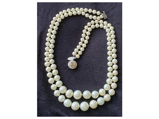 Collier chanel vintage intramontabile Bianco sporco - vista 3