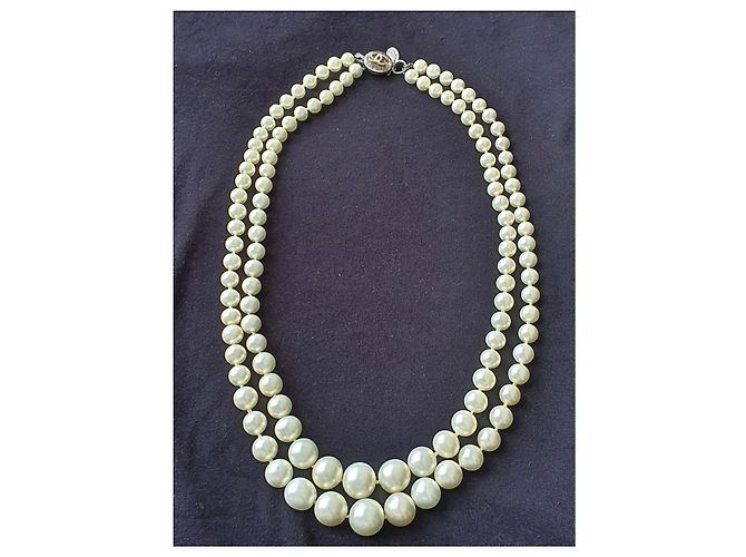 Collier chanel vintage intramontabile Bianco sporco - vista 4