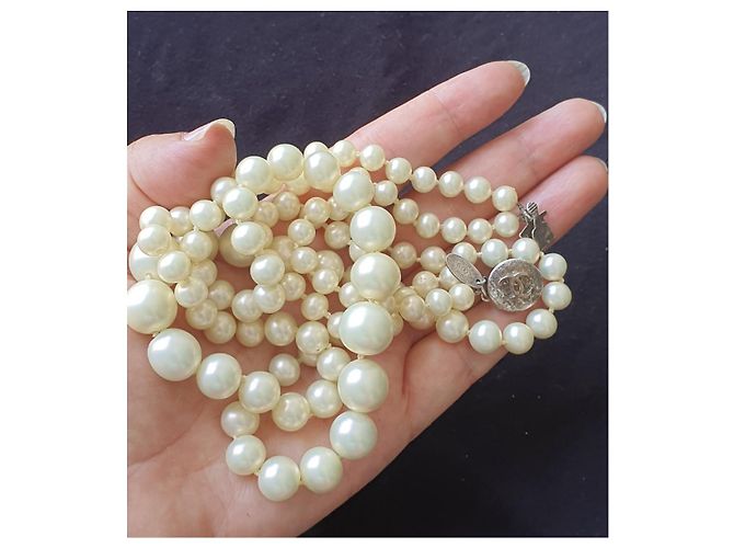 Collier chanel vintage intramontabile Bianco sporco - vista 5
