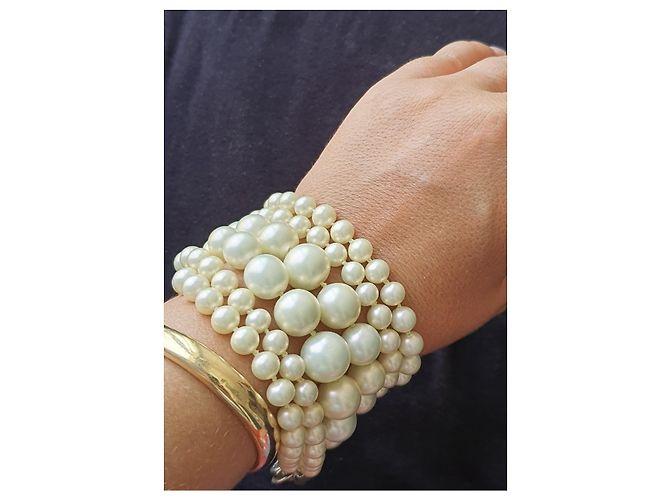 Collier chanel vintage intramontabile Bianco sporco - vista 6