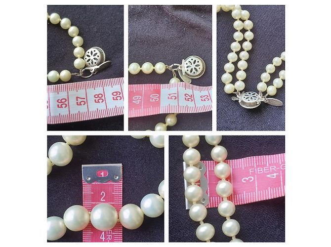 Collier chanel vintage intramontabile Bianco sporco - vista 7