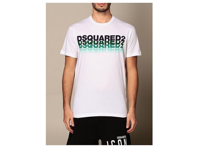 T-shirt in cotone bianco Dsquared2 Uomo M - vista 2