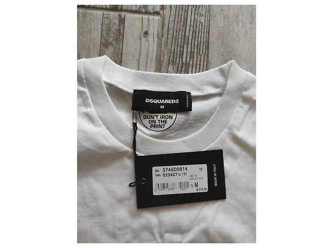 T-shirt in cotone bianco Dsquared2 Uomo M - vista 3
