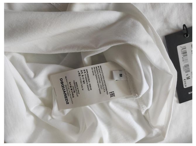 T-shirt in cotone bianco Dsquared2 Uomo M - vista 8