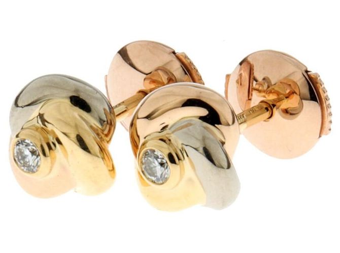 Love CARTIER orecchini di diamanti baby trinità fiore - vista 4