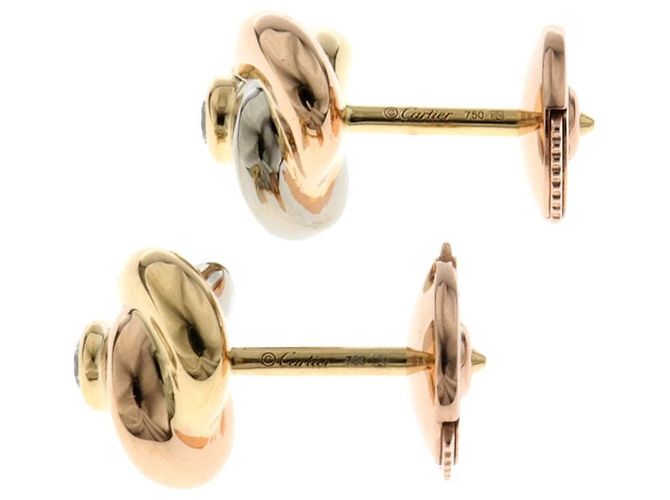 Love CARTIER orecchini di diamanti baby trinità fiore - vista 5