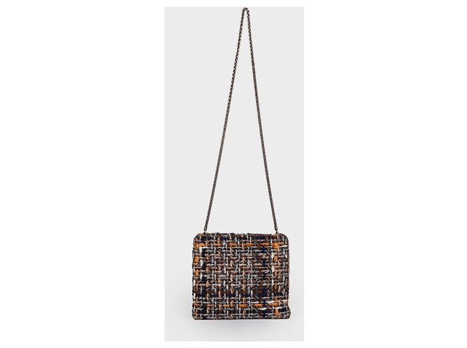 Chanel II Quadrato in tweed. Nero - vista 2