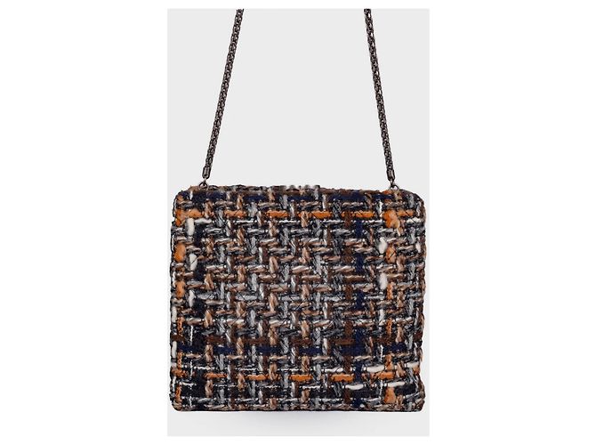 Chanel II Quadrato in tweed. Nero - vista 8